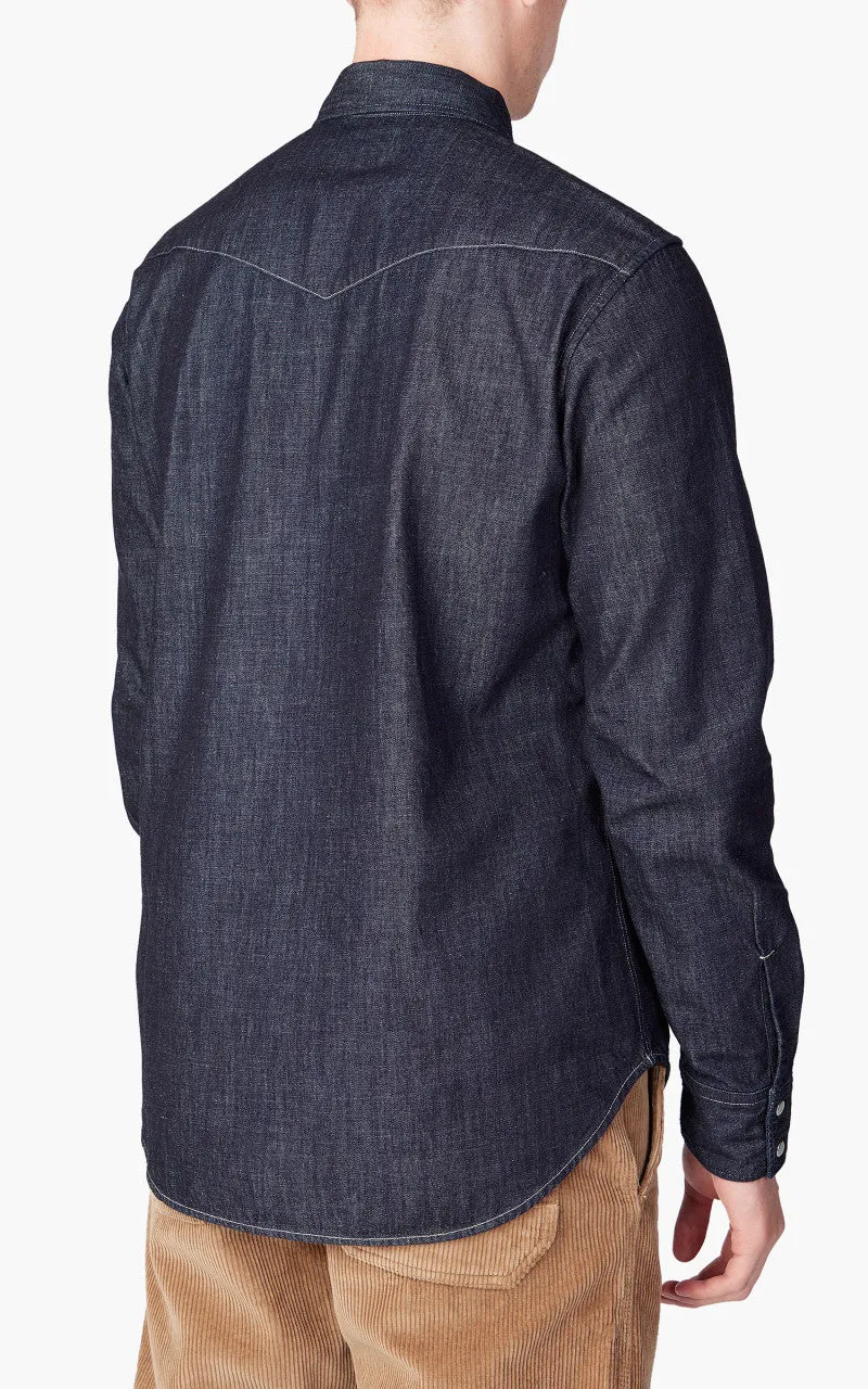 Tellason Cowboy Shirt Dry Indigo sold by Cultizm product image thumbnail 4