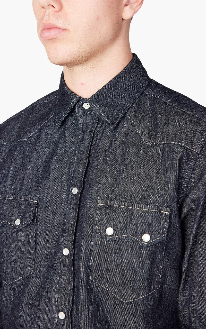 Tellason Cowboy Shirt Dry Indigo sold by Cultizm product image thumbnail 5