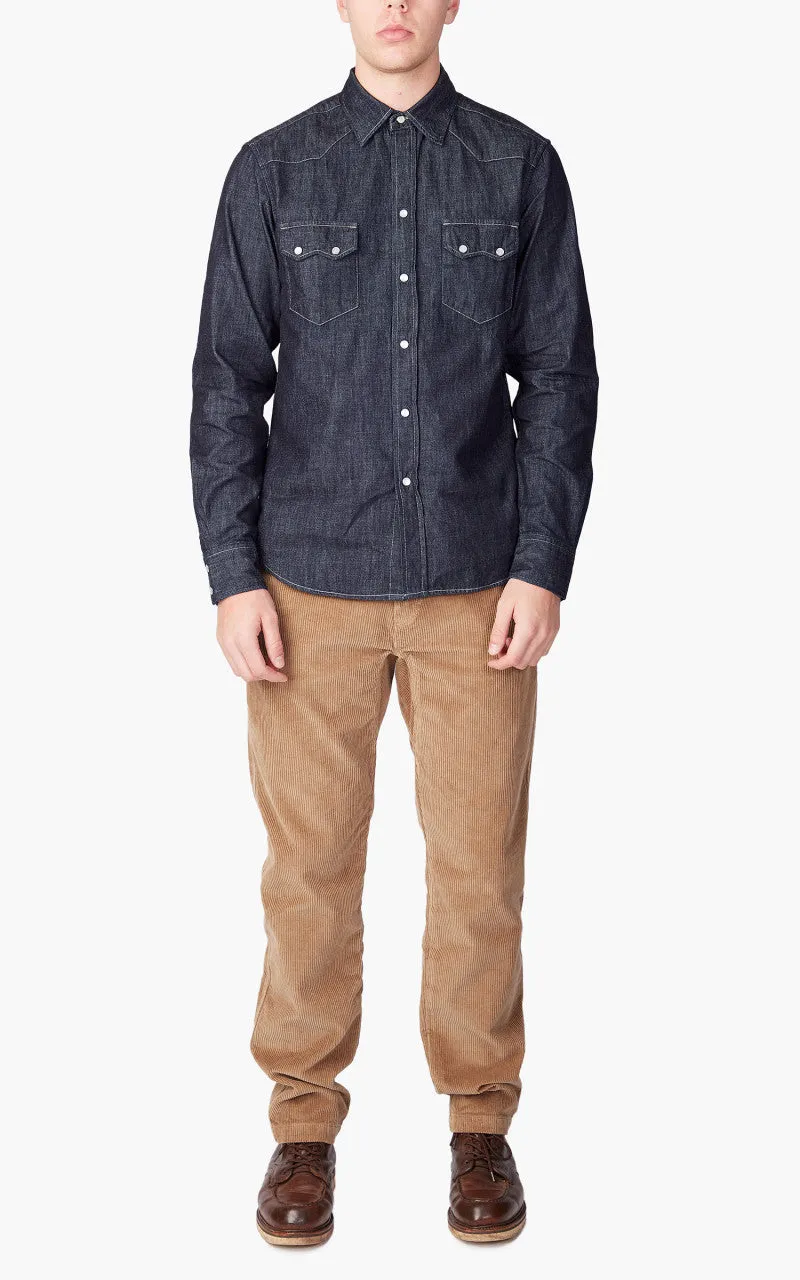 Tellason Cowboy Shirt Dry Indigo sold by Cultizm product image thumbnail 2