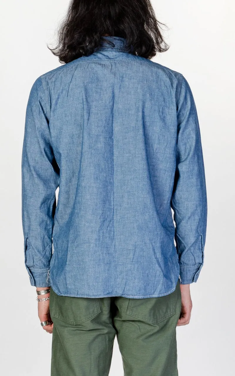 Orslow Chambray Work Shirt Blue sold by Cultizm product image thumbnail 5