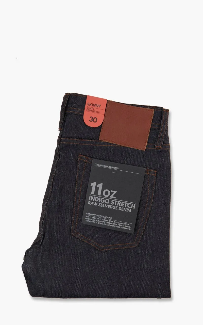 The Unbranded Brand UB122 Skinny Fit Stretch Selvedge Indigo 11oz sold by Cultizm