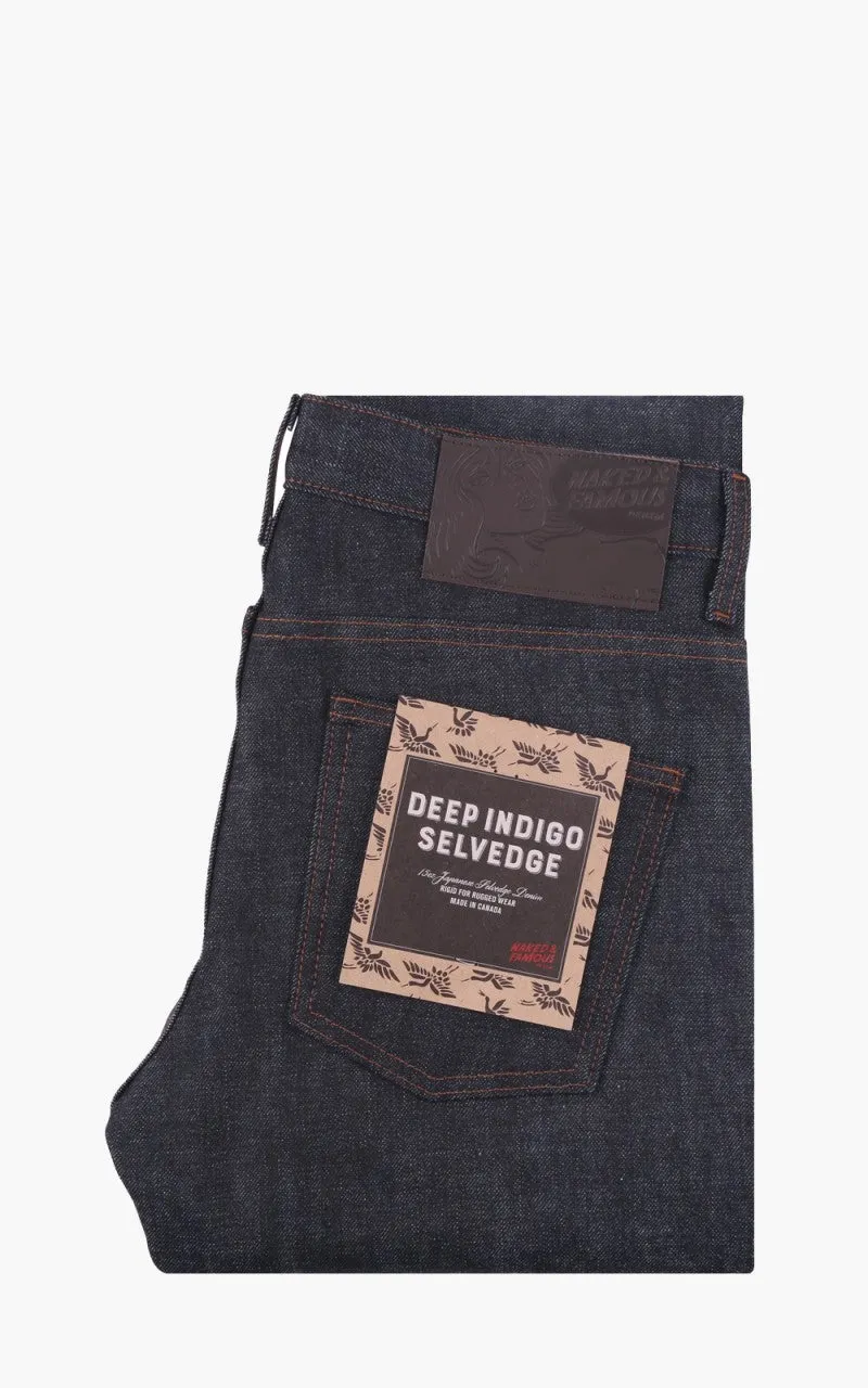Naked & Famous Denim Super Guy Deep Indigo Selvedge 15oz sold by Cultizm
