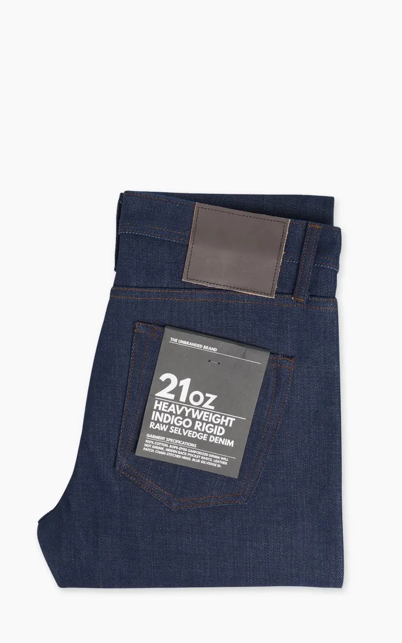 The Unbranded Brand UB421 Tight Fit Heavyweight Selvedge Indigo 21oz sold by Cultizm