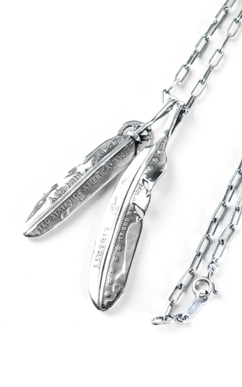 North Works N-532 Necklace 925 Silver Two Feathers sold by Cultizm product image thumbnail 3