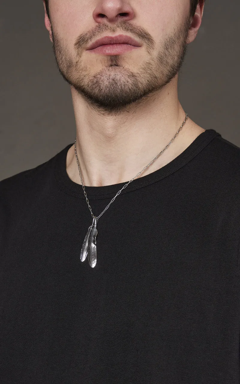 North Works N-532 Necklace 925 Silver Two Feathers sold by Cultizm product image thumbnail 2