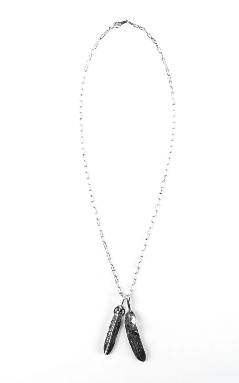 North Works N-532 Necklace 925 Silver Two Feathers sold by Cultizm product image thumbnail 5
