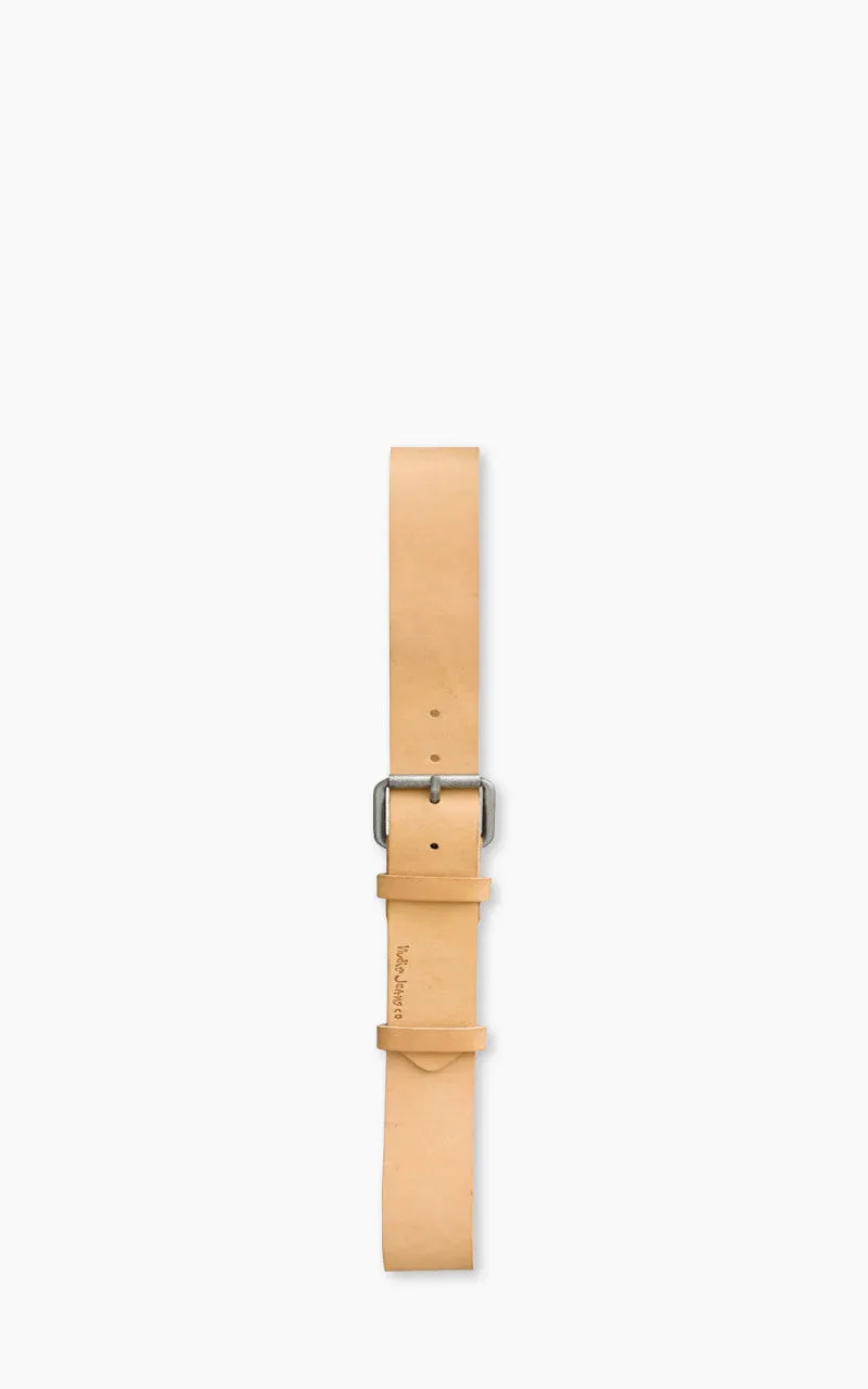 Nudie Jeans Pedersson Leather Belt Natural sold by Cultizm