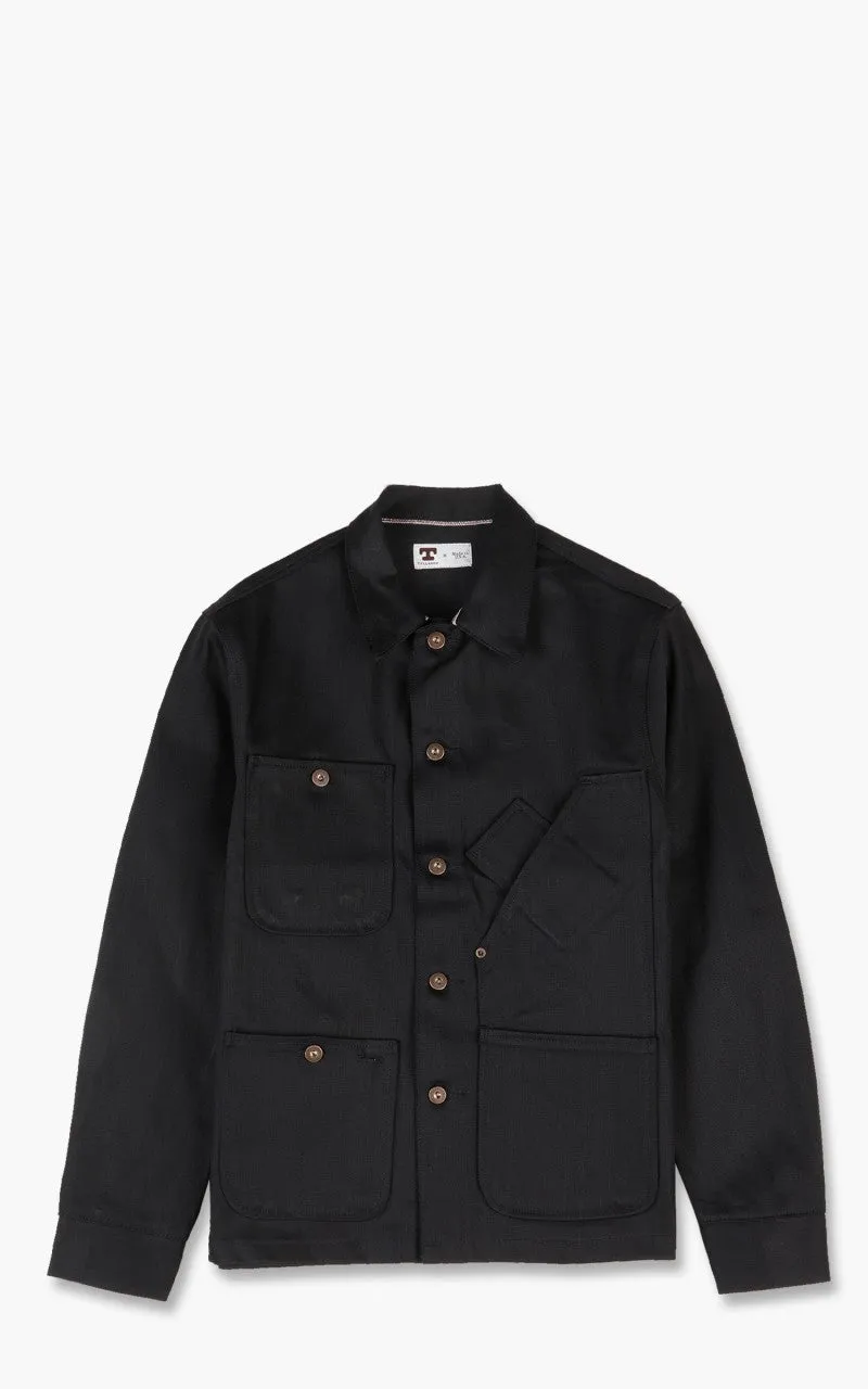 Tellason Coverall Jacket Selvedge Denim Black 13.5oz sold by Cultizm