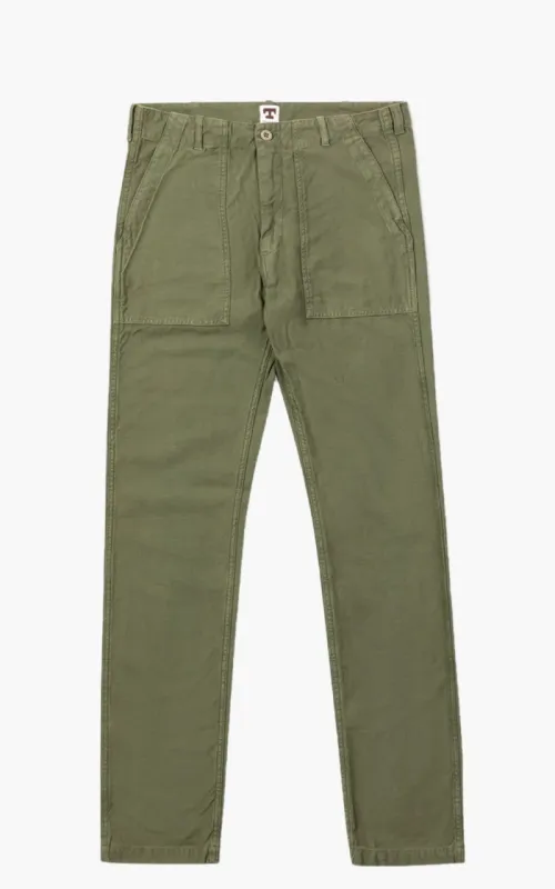 Tellason Fatigue Pant Tapered Sateen Olive sold by Cultizm