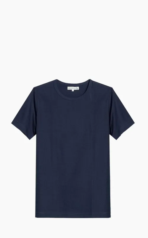 Merz b. Schwanen 1950s Crew Neck Tee Ink Blue sold by Cultizm