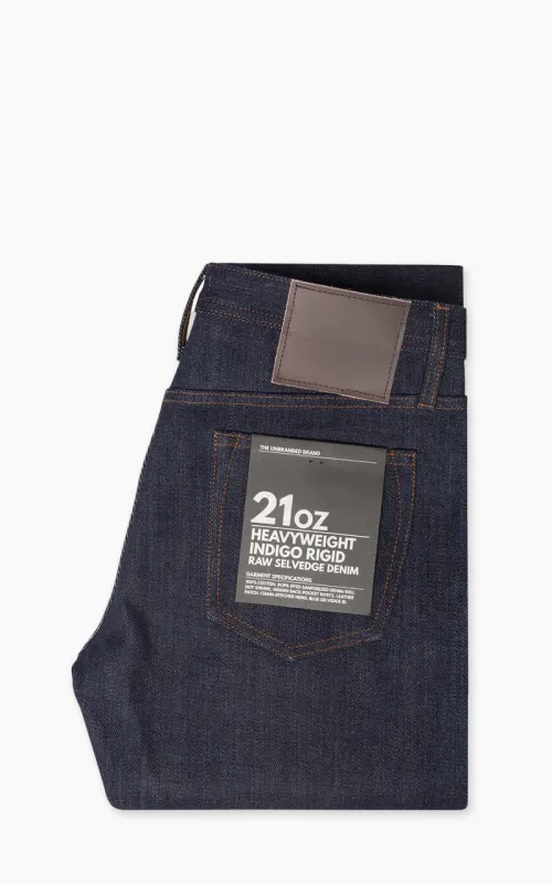 The Unbranded Brand UB221 Tapered Fit Heavyweight Selvedge Indigo 21oz sold by Cultizm