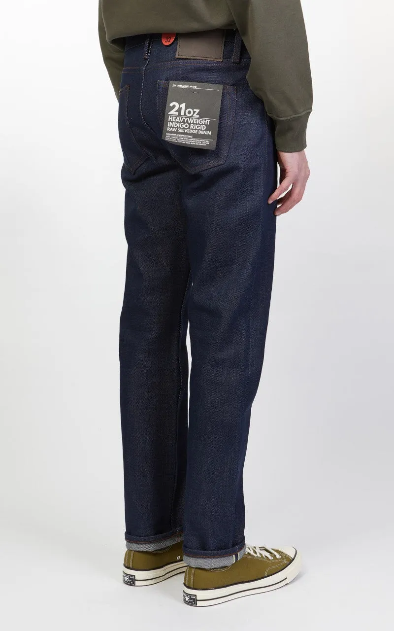 The Unbranded Brand UB121 Skinny Fit Heavyweight Selvedge Indigo 21oz sold by Cultizm product image thumbnail 4