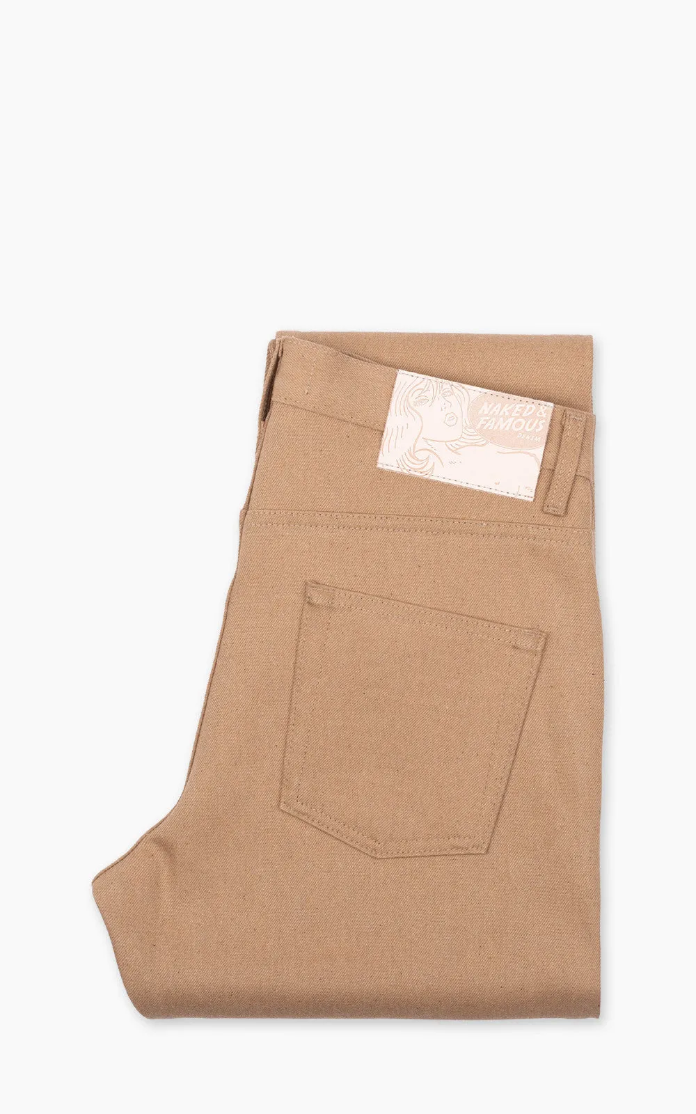 Naked & Famous Denim Easy Guy Brown Fox Selvedge Brown 13oz sold by Cultizm