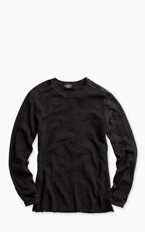 RRL Textured Crewneck  Faded Black Canvas made by RRL