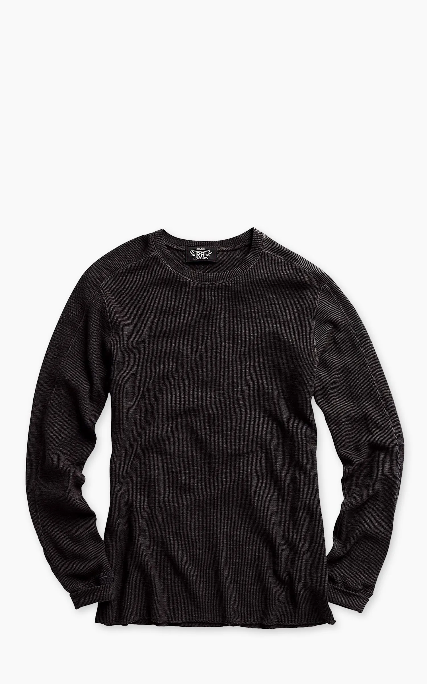 RRL Textured Crewneck Faded Black Canvas sold by Cultizm