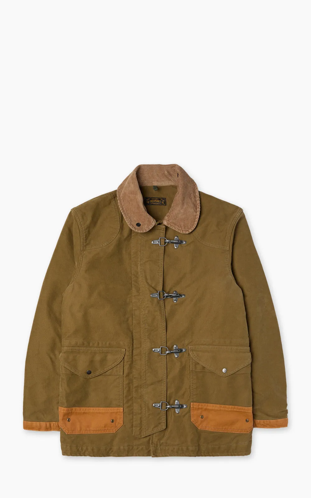 Chesapeake's Jungle Cloth Bedford Fireman Jacket Khaki Green sold by Cultizm