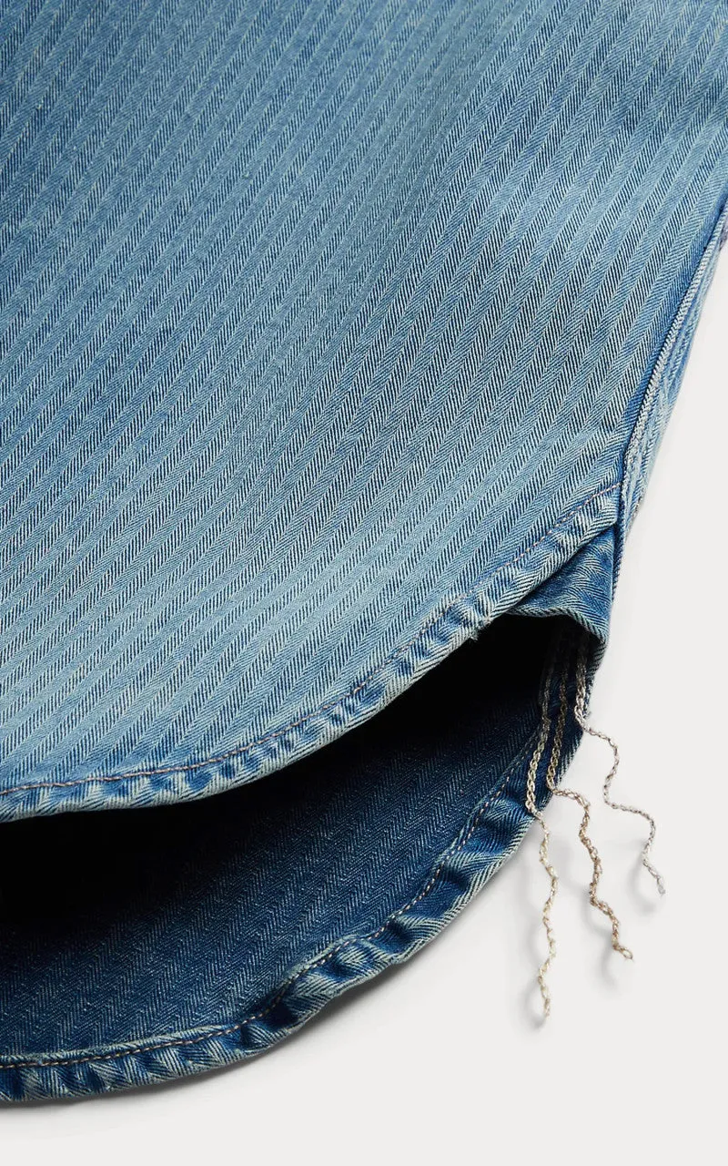RRL Indigo Herringbone Twill Workshirt Faded Indigo sold by Cultizm product image thumbnail 5