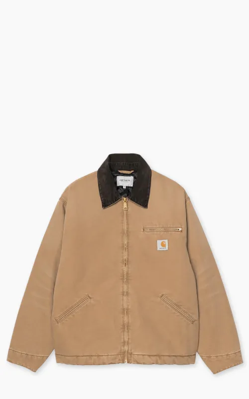 Carhartt WIP OG Detroit Jacket Dearborn Canvas Stone Hamilton Brown/Tobacco sold by Cultizm