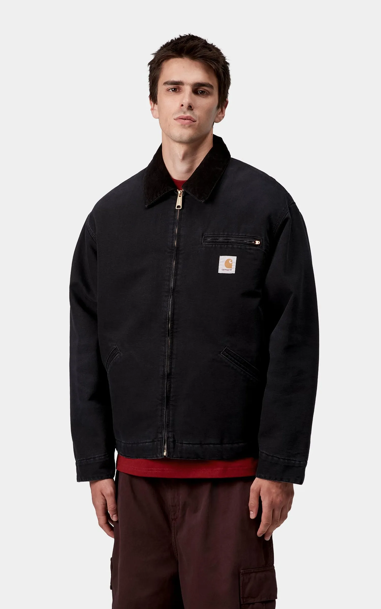 Carhartt WIP OG Detroit Jacket Dearborn Canvas Stone Black/Black sold by Cultizm product image thumbnail 2