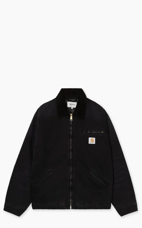 Carhartt WIP OG Detroit Jacket Dearborn Canvas Stone Black/Black sold by Cultizm
