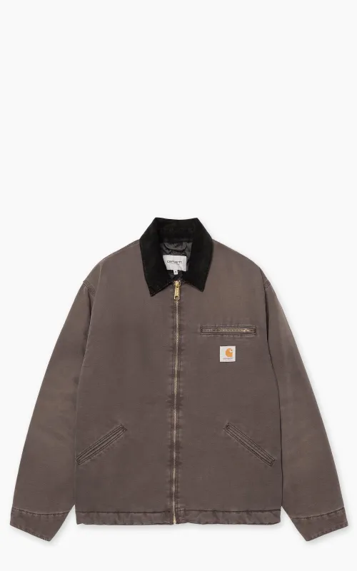 Carhartt WIP OG Detroit Jacket Dearborn Canvas Stone Tobacco/Black sold by Cultizm