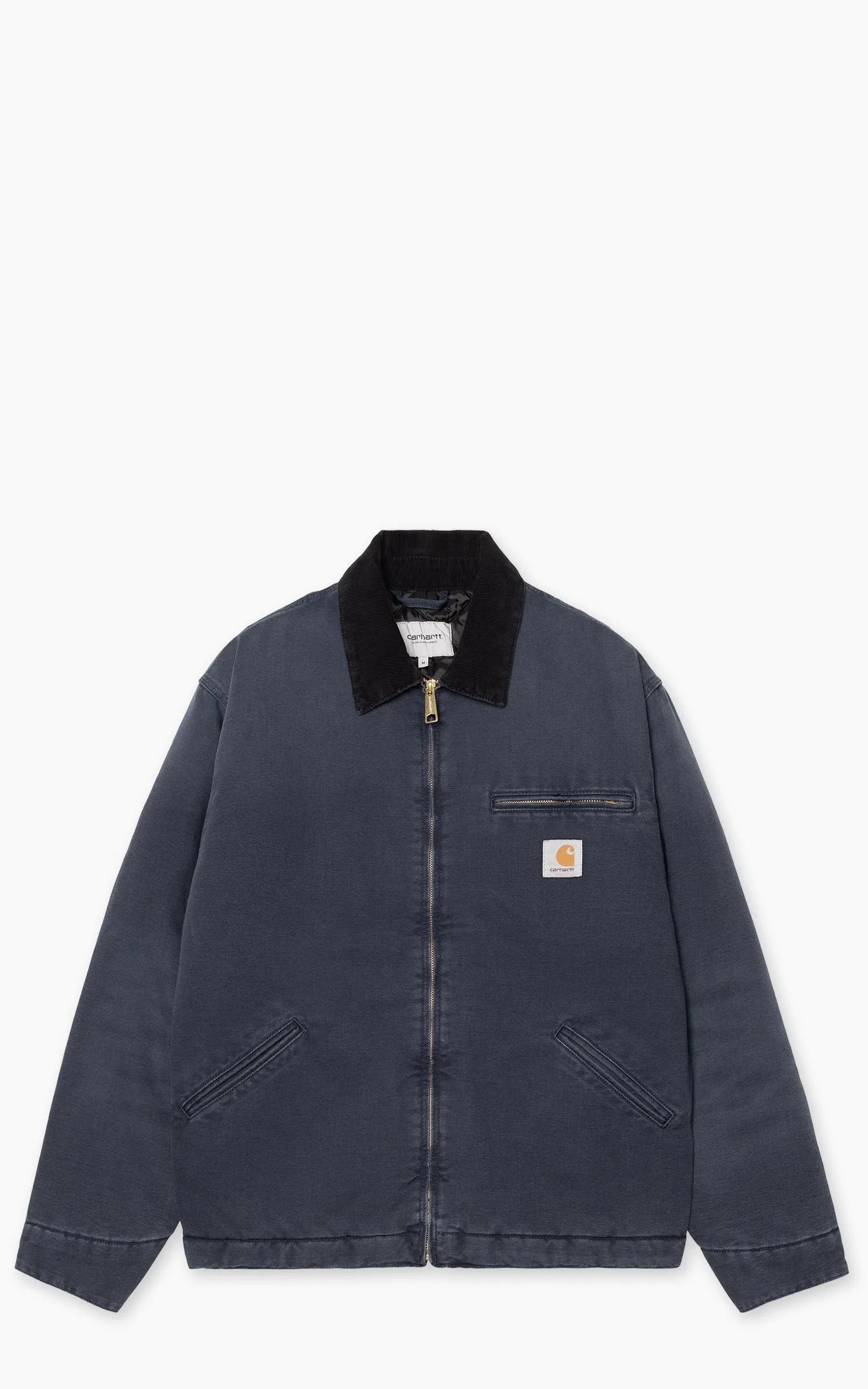 Carhartt WIP OG Detroit Jacket Dearborn Canvas Stone Dark Navy/Black sold by Cultizm