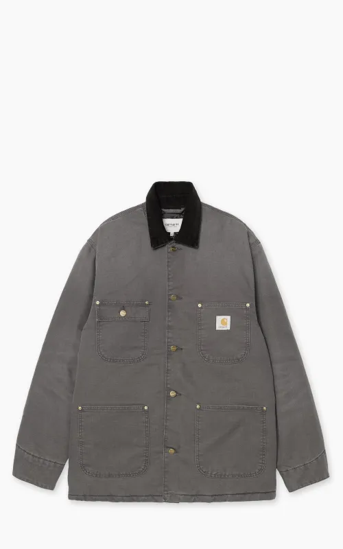 Carhartt WIP OG Chore Coat Dearborn Canvas Stone Wash Graphite/Black sold by Cultizm