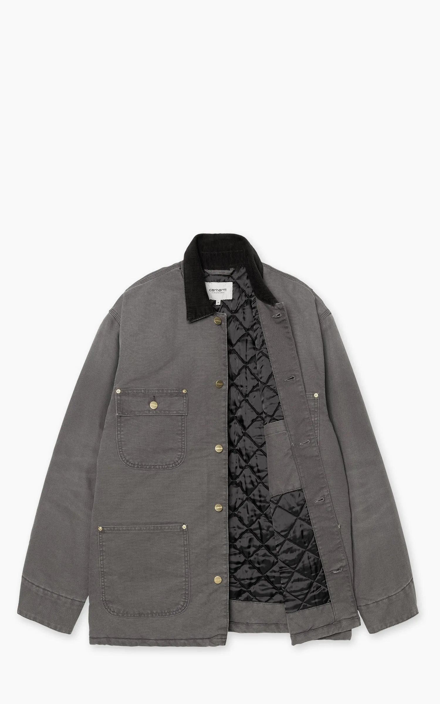 Carhartt WIP OG Chore Coat Dearborn Canvas Stone Wash Graphite/Black sold by Cultizm product image thumbnail 3