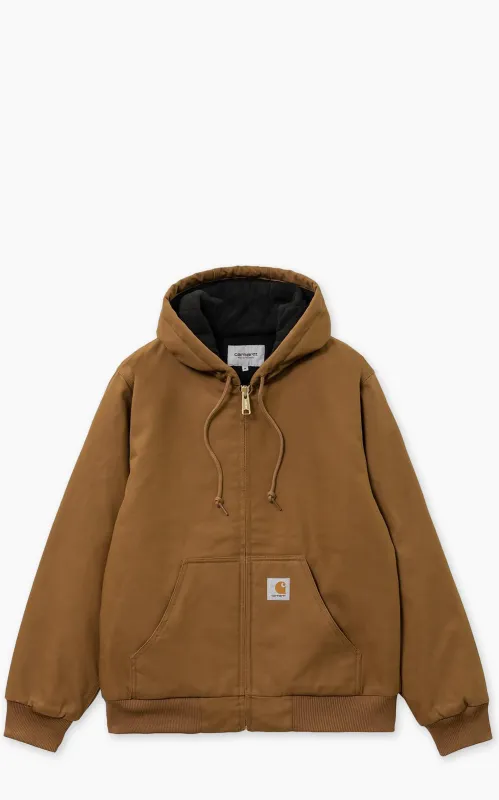 Carhartt WIP Active Jacket Winter Dearborn Canvas Rigid Hamilton Brown sold by Cultizm