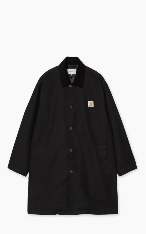 Carhartt WIP Webster Coat Hubbard Canvas Rinsed Black/Black sold by Cultizm
