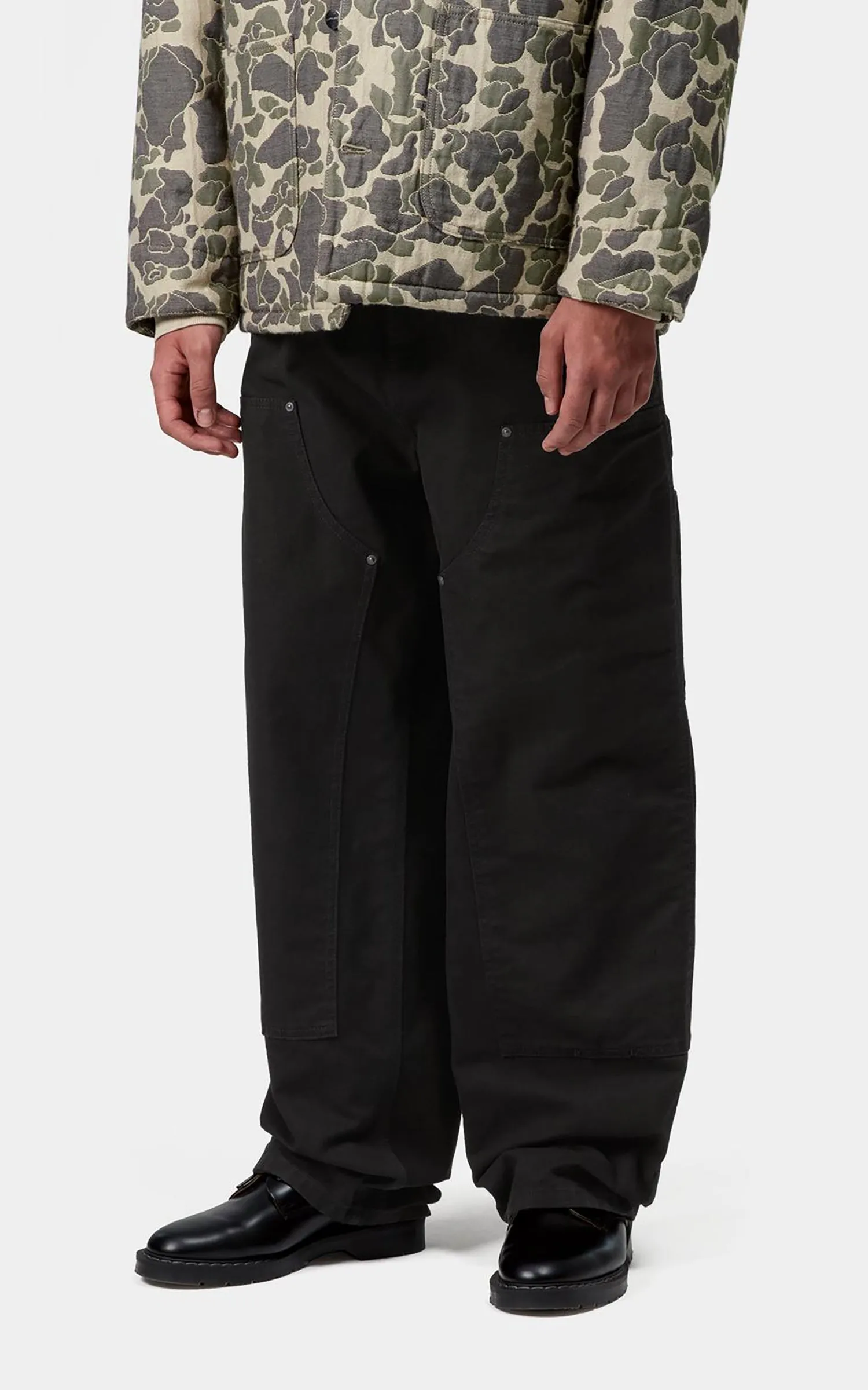 Carhartt WIP OG Double Knee Pant Deerfield Canvas Stone Washed Black sold by Cultizm product image thumbnail 5