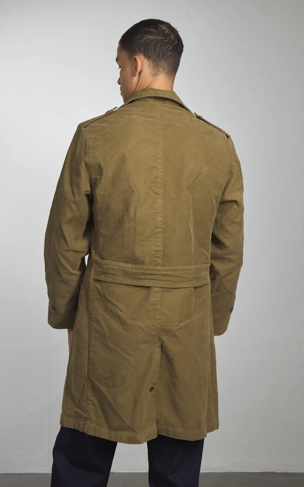 Chesapeake's Jungle Cloth Naval Officer Trench Coat Khaki Green sold by Cultizm product image thumbnail 3