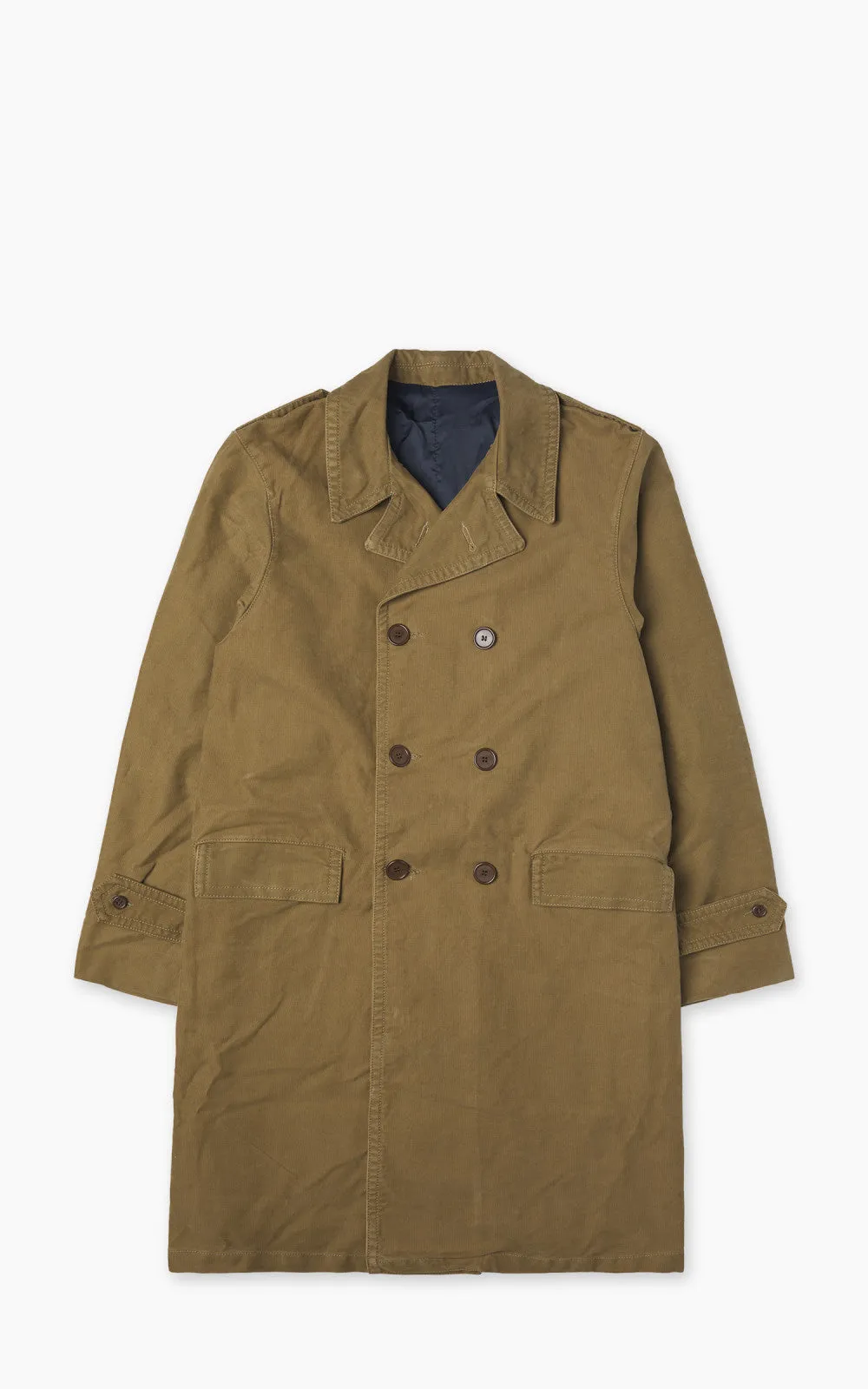 Chesapeake's Jungle Cloth Naval Officer Trench Coat Khaki Green sold by Cultizm