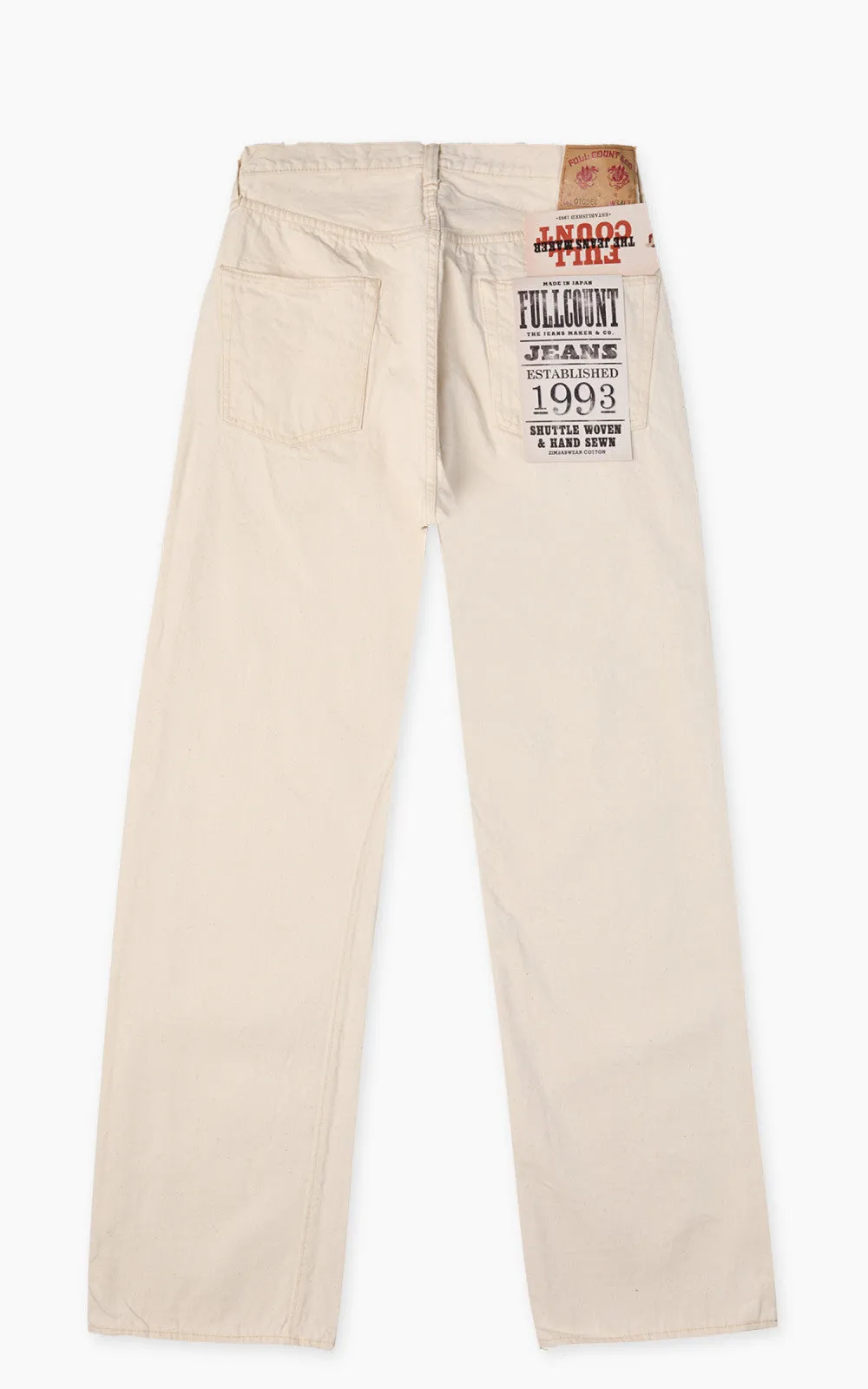 Fullcount 0105EC Wide Ecru Selvedge Denim Ecru 13.7oz sold by Cultizm product image thumbnail 3