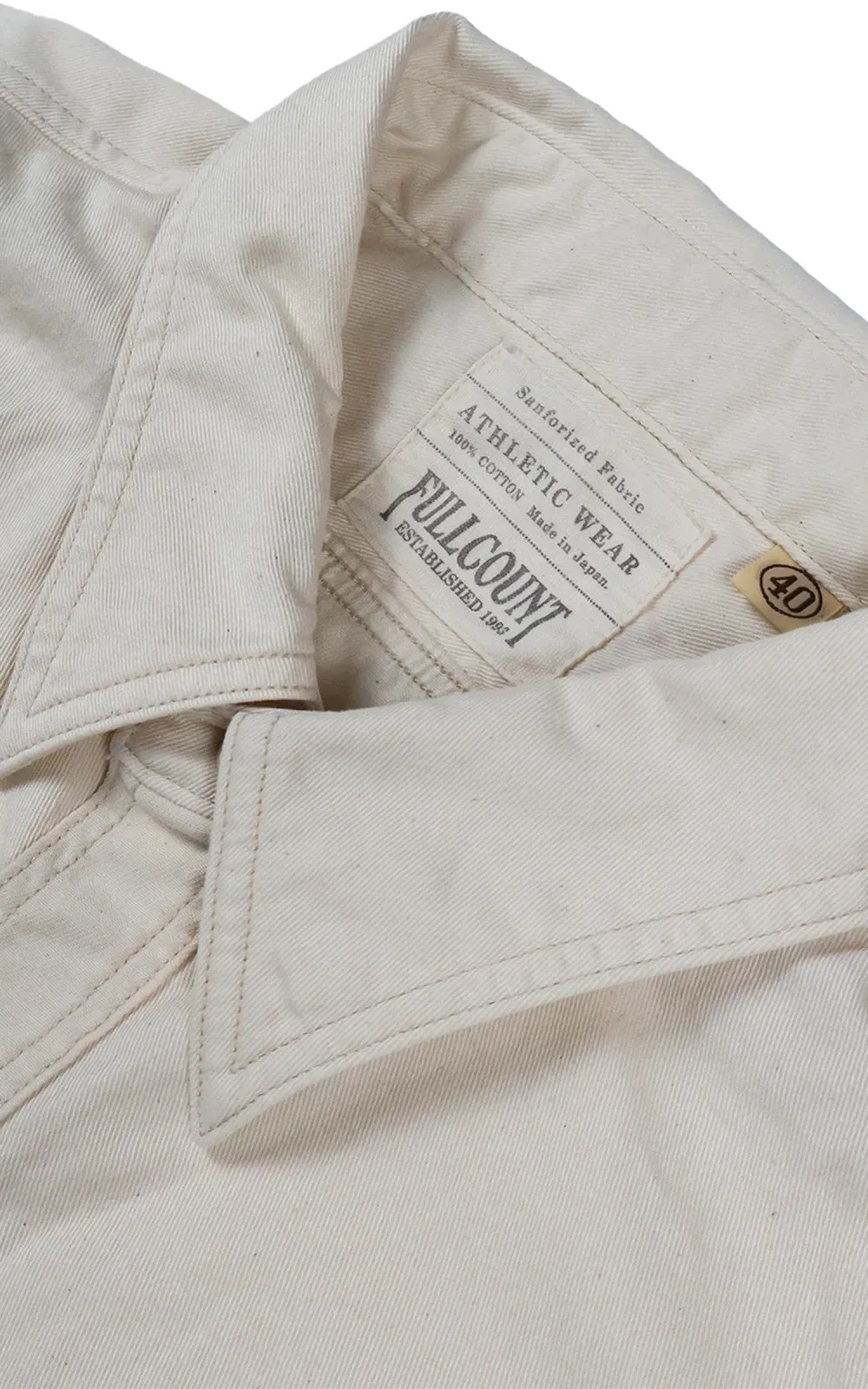 Fullcount 4087-2 Twill Work Shirt Ecru sold by Cultizm product image thumbnail 5