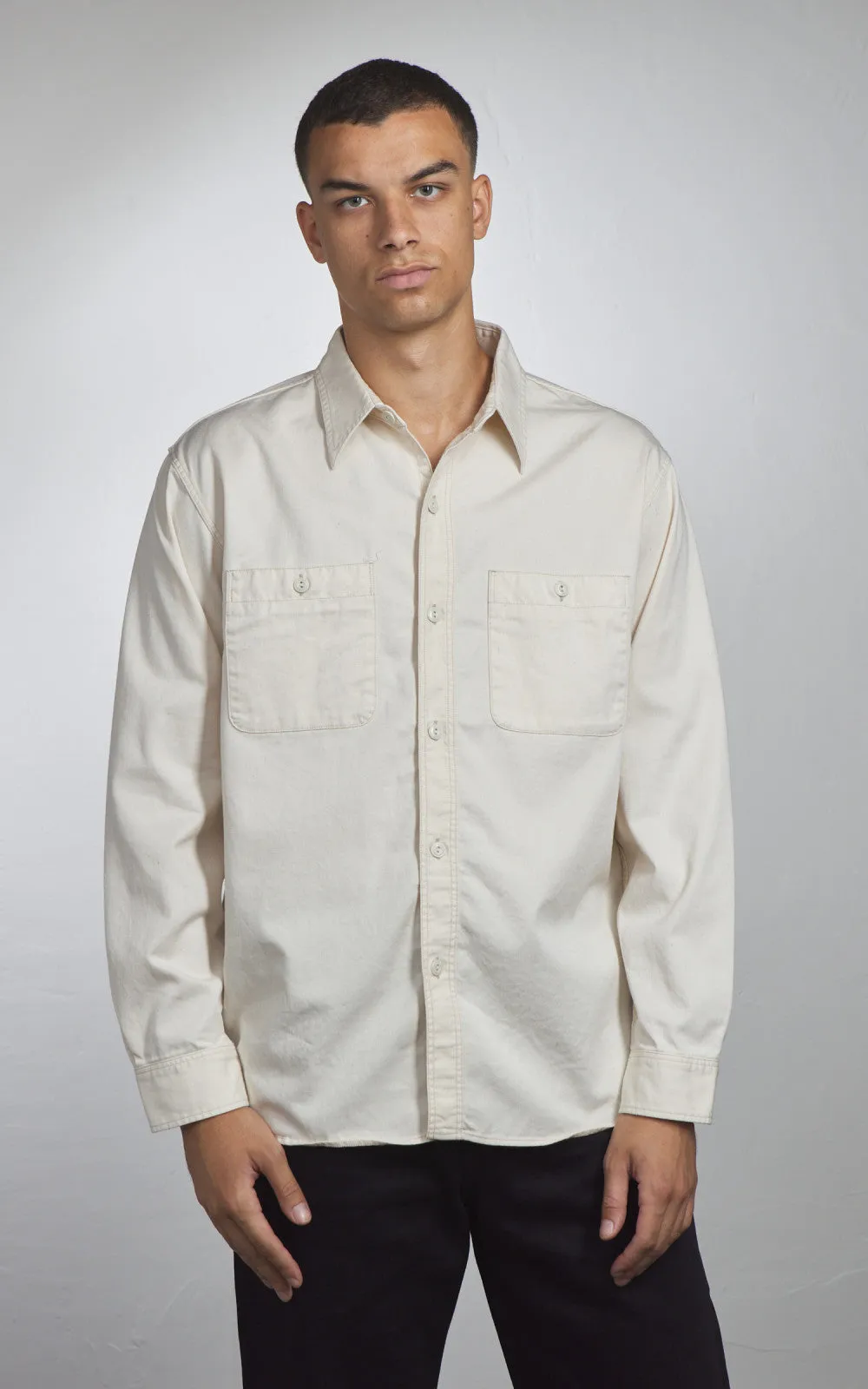 Fullcount 4087-2 Twill Work Shirt Ecru sold by Cultizm product image thumbnail 2