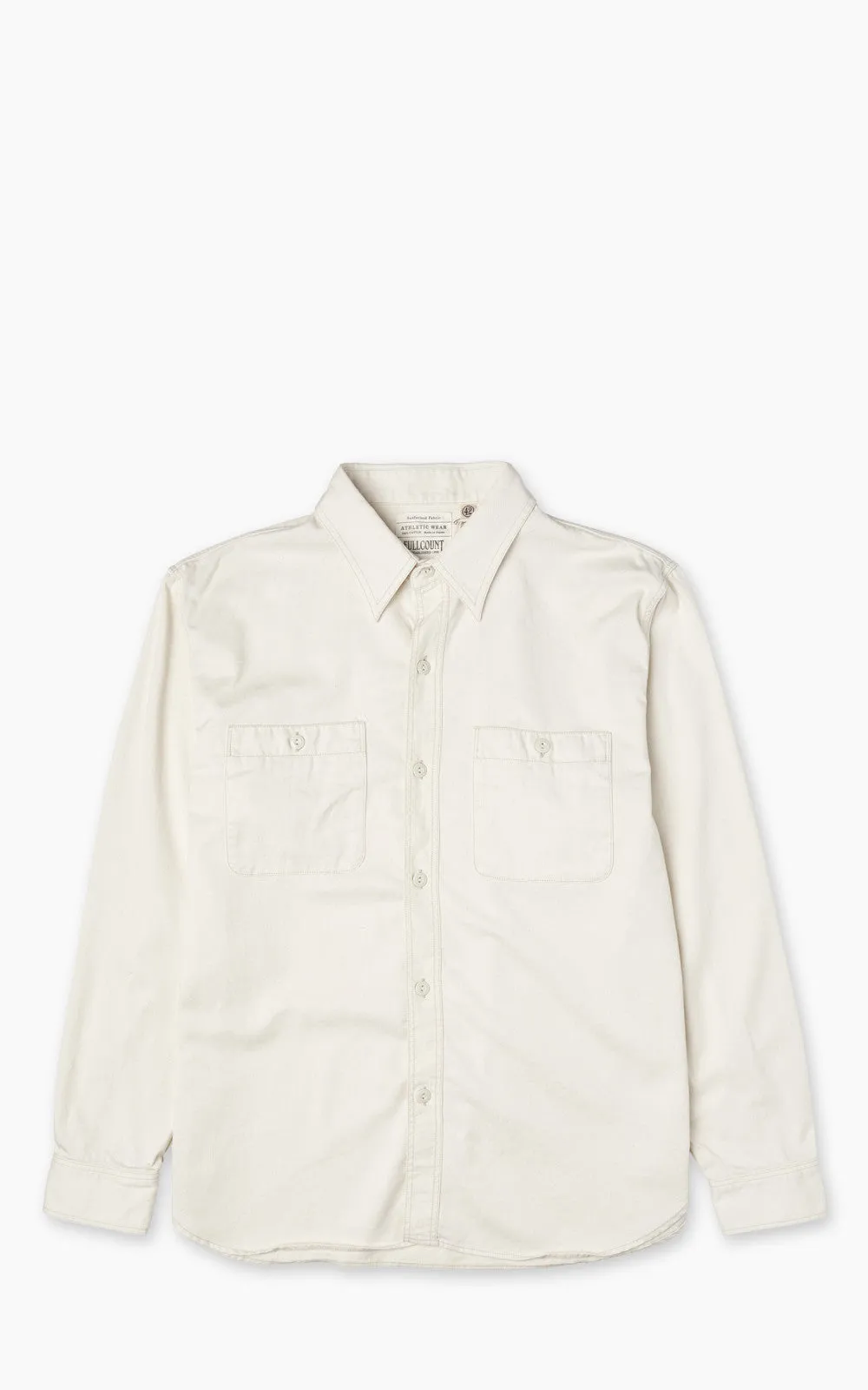 Fullcount 4087-2 Twill Work Shirt Ecru sold by Cultizm