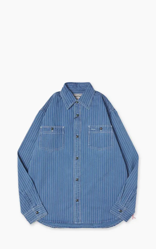Houston Indigo Wabash Work Shirt Vintage Wash Indigo sold by Cultizm