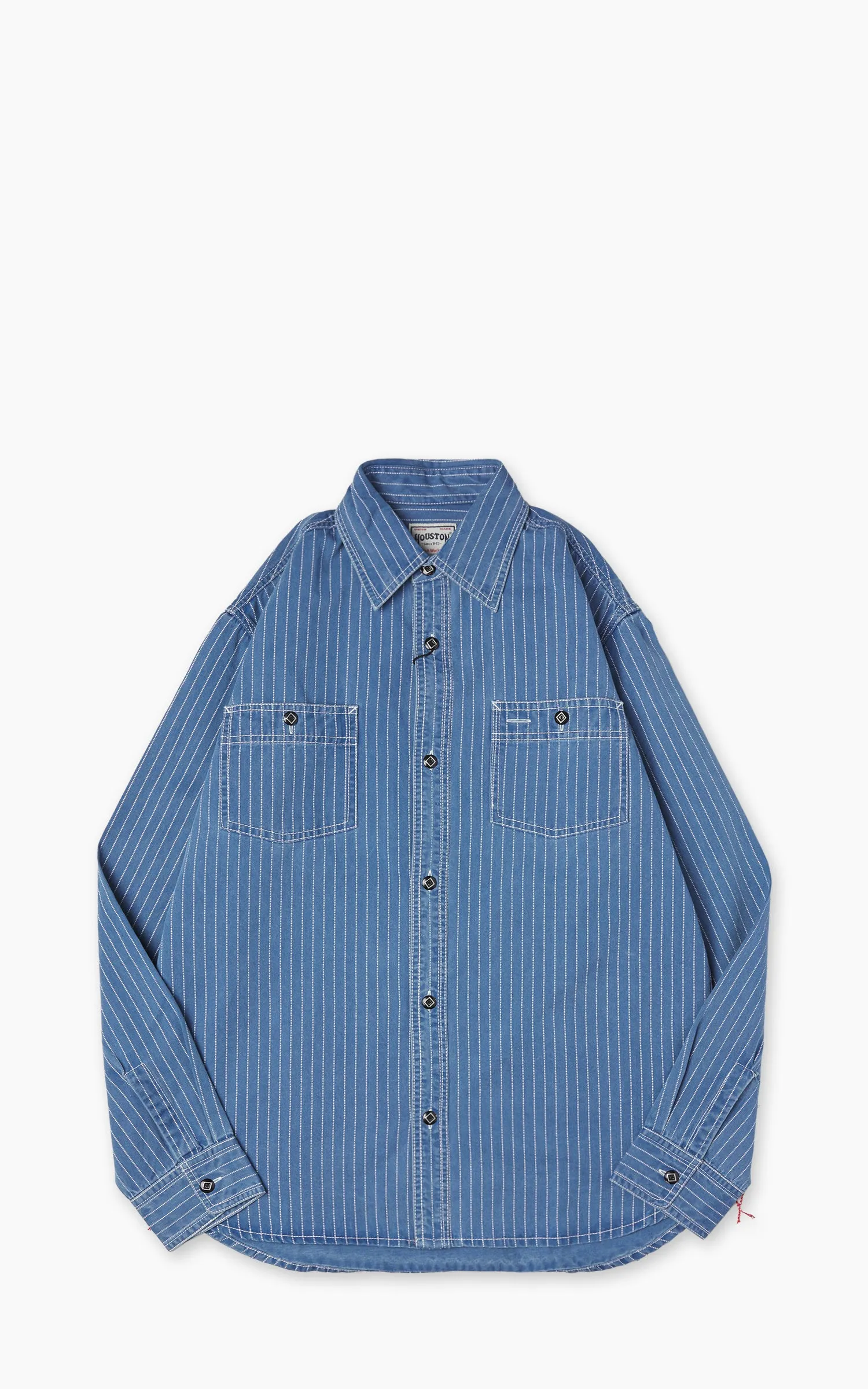 Houston Indigo Wabash Work Shirt Vintage Wash Indigo sold by Cultizm