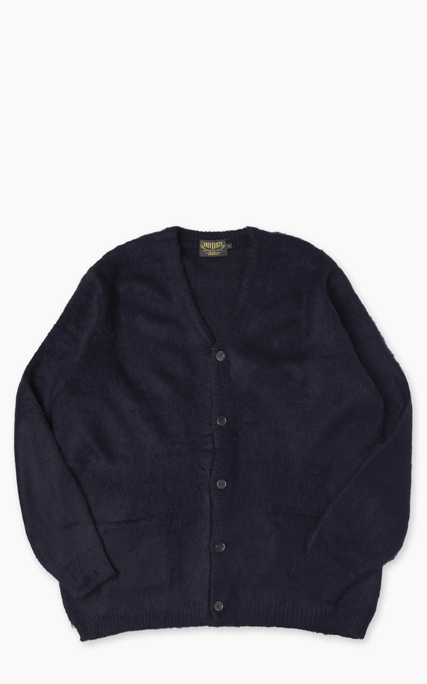 Houston UNIVERD72 Mohair Touch Brushed Cardigan Navy sold by Cultizm