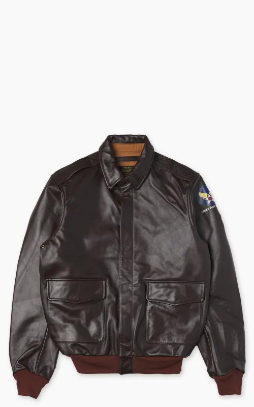 Houston A-2 Leather Jacket Horsehide Brown sold by Cultizm
