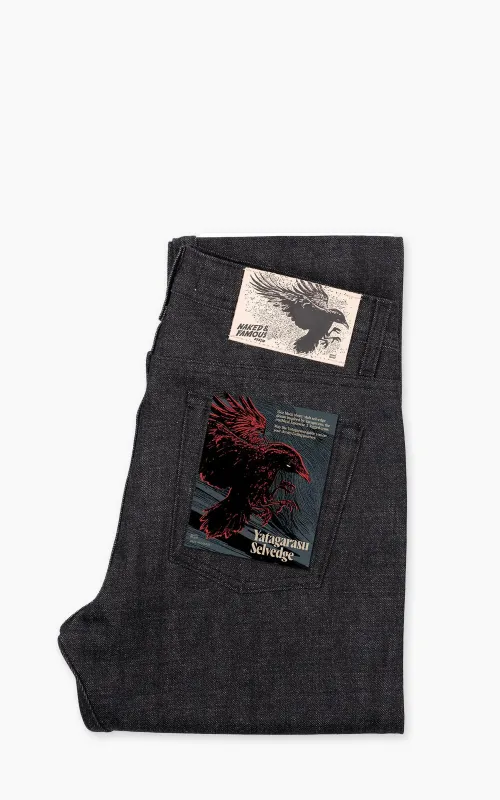 Naked & Famous Denim Weird Guy Yatagarasu Selvedge Black 15oz sold by Cultizm