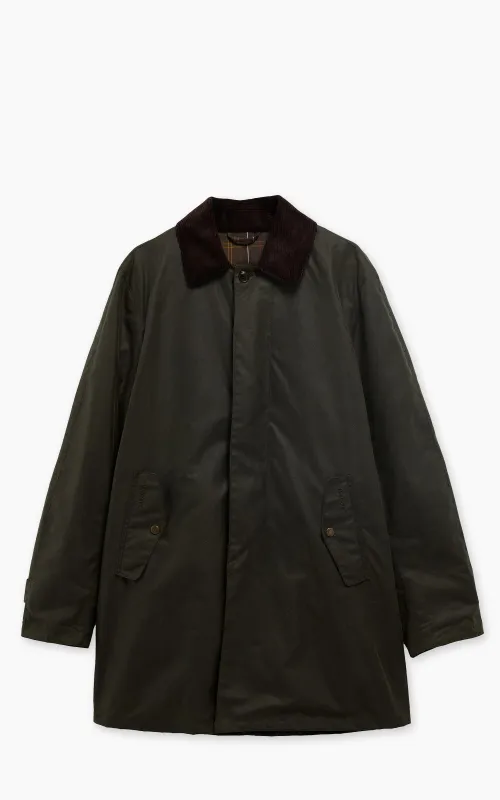 Barbour x Baracuta Car Coat Tyne Waxed Archive Olive sold by Cultizm