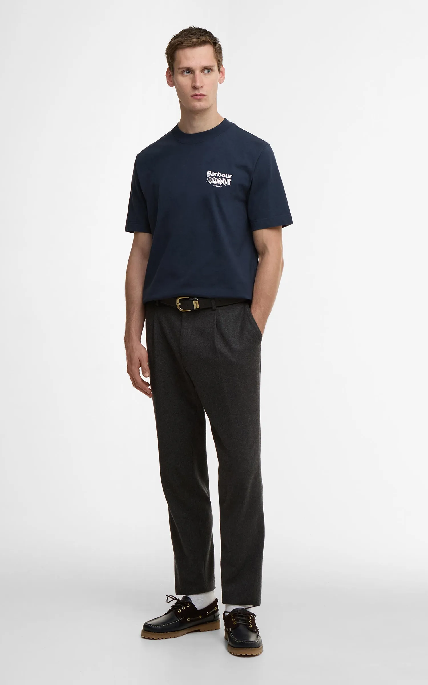 Barbour x Baracuta T-Shirt All Nighter Oversized Navy sold by Cultizm product image thumbnail 4