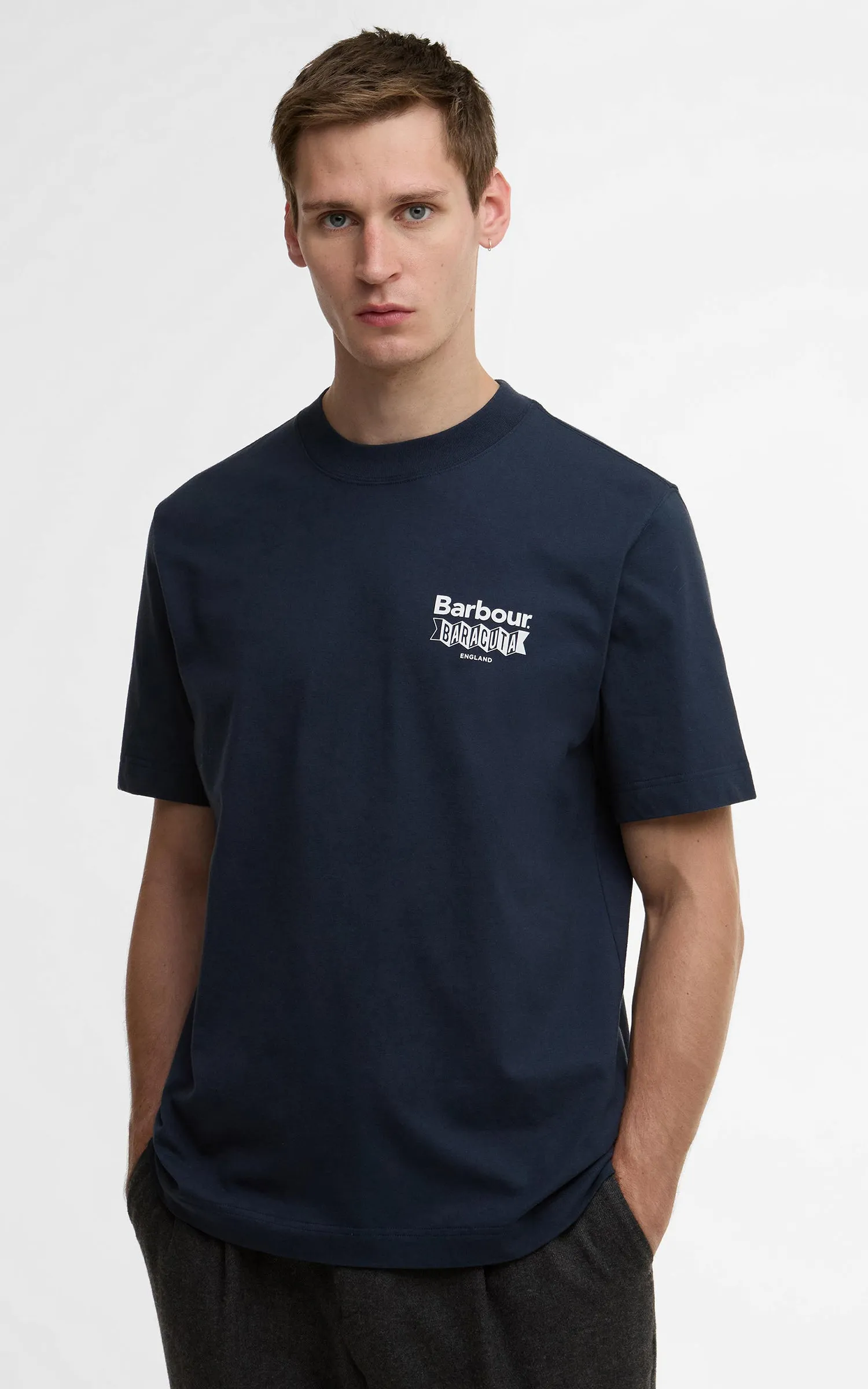 Barbour x Baracuta T-Shirt All Nighter Oversized Navy sold by Cultizm product image thumbnail 5