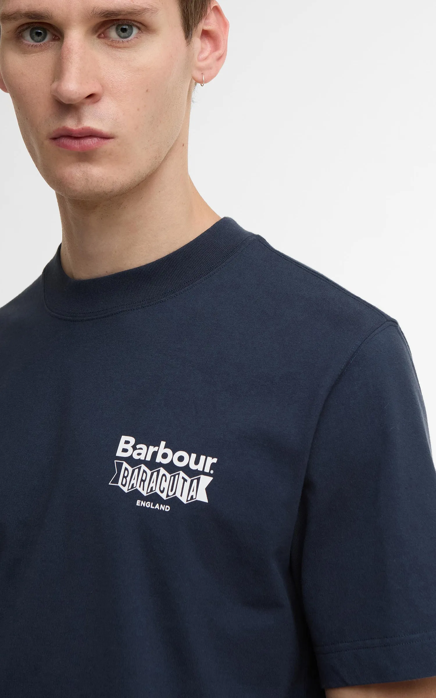 Barbour x Baracuta T-Shirt All Nighter Oversized Navy sold by Cultizm product image thumbnail 3
