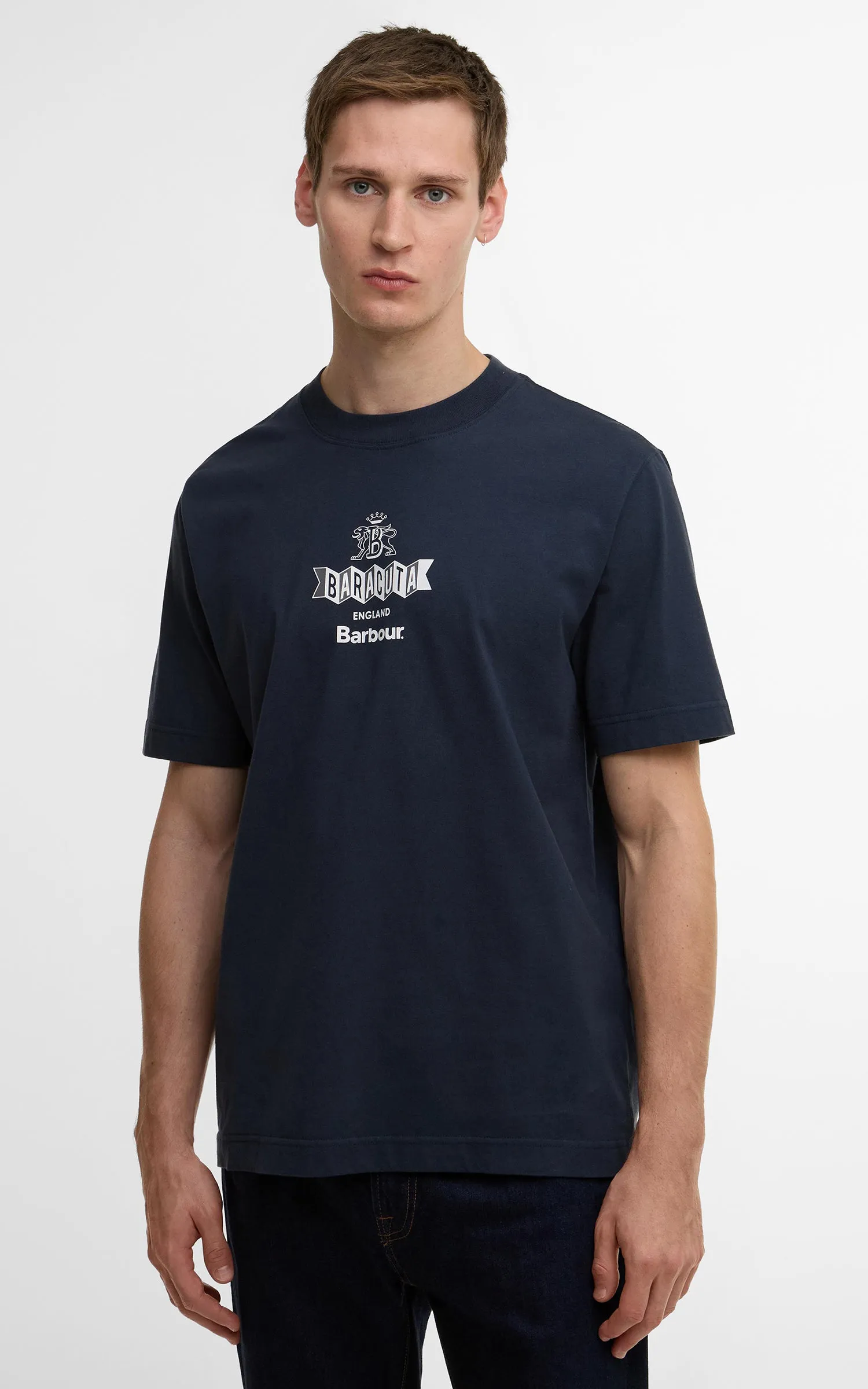 Barbour x Baracuta T-Shirt Vinyl Oversized Navy sold by Cultizm product image thumbnail 5