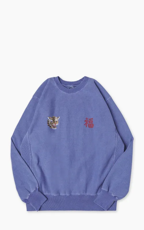 Houston Pigment Dyed Vietnam Map Sweatshirt Blue made by Cultizm