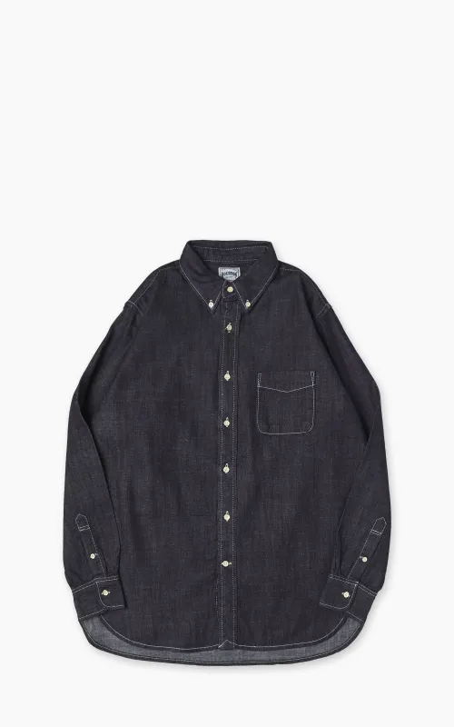 Houston Denim Western Shirt One Wash Indigo sold by Cultizm