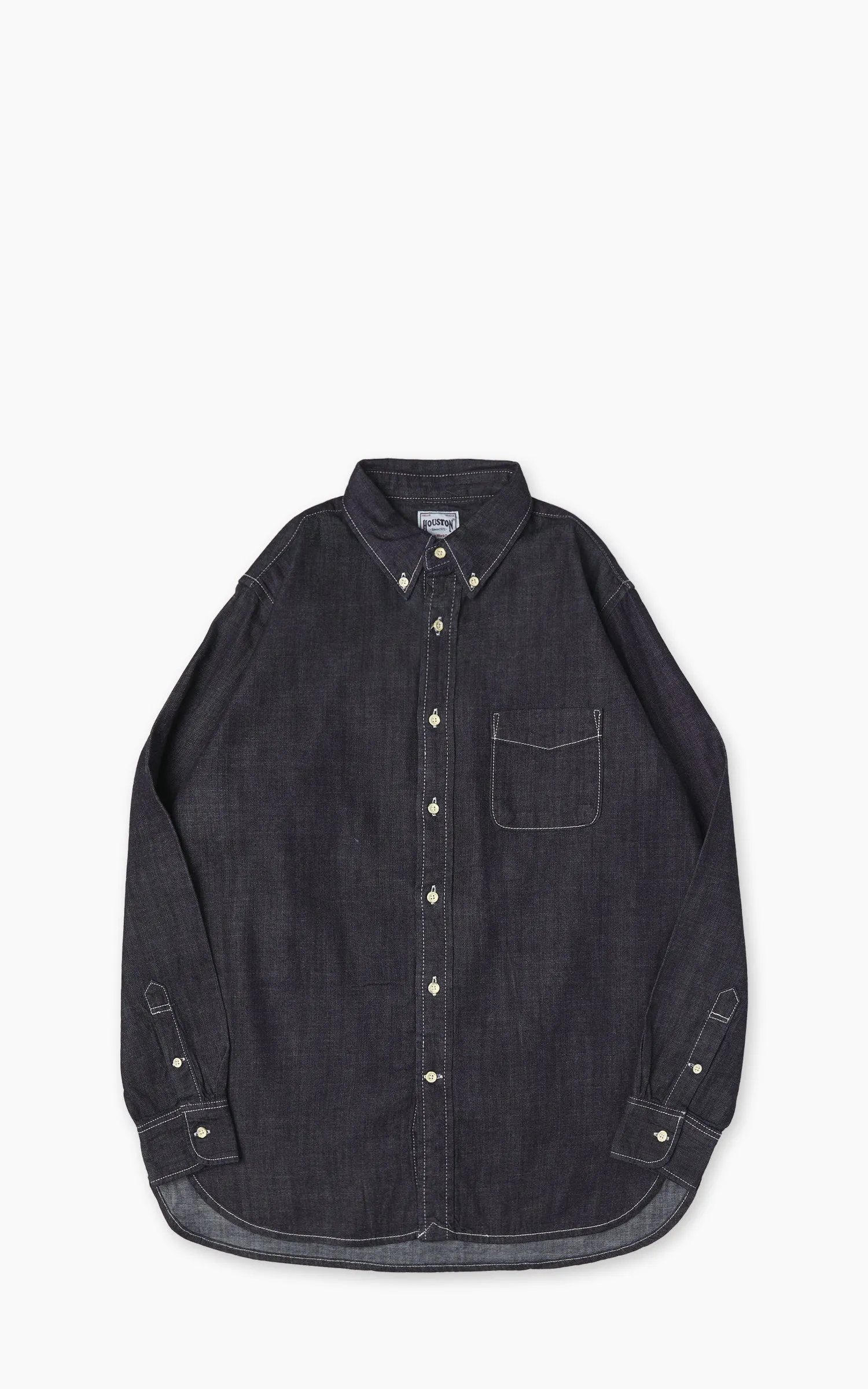 Houston Denim Western Shirt One Wash Indigo sold by Cultizm